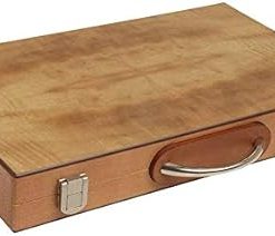 15 Inch Olive Burl Wood Backgammon Set with Inlaid Wood Board