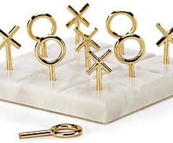 Luxury Marble Tic Tac Toe Game Set for Students – Elegant Home Decor