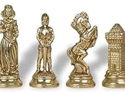 Mary Stuart Queen of Scots Metal Chess Set with Elm Burl Case 2
