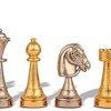 Renaissance Brass and Nickel Chess Set with Red Board for Two Players 4