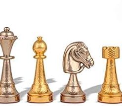 New Gold and Silver Staunton Chess Set Made in Italy 70G