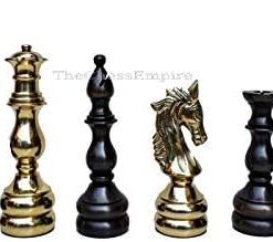 English Elite Luxury Brass Chess Set 4.75 Inch King Pieces Only 2