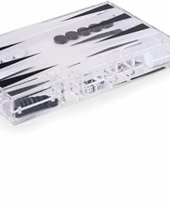Bey-Berk Damien Clear Backgammon Set for Classic Gaming Experience