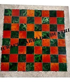 Top 12 Inch Red and Green Classic Chess Board Gift for Chess Lovers