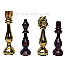 Luxury Brass and Copper Chess Set King 4.25 Inch – Chess Empire Pieces