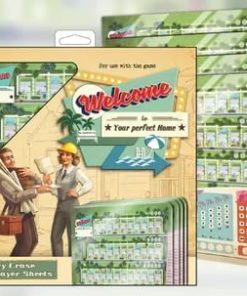 Welcome to The Neighborhood Board Game Expansions Bundle: Summer, Spring, Outbreak, Halloween, Doomsday, Winter Wonderland, 4 Dry Erase Player Sheets, AI Solo Expansion (8 Items) 2