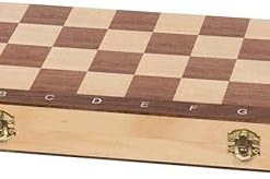 Wooden Folding Chess Game Set 38 x 38 cm Perfect for Family Fun 2