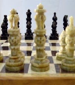 Classic Handmade Wood and Marble Chess Set 12×12 Inch Folding Design 2