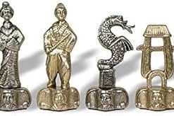 Samurai Theme Metal Chess Set by Italfama for Stunning Gameplay