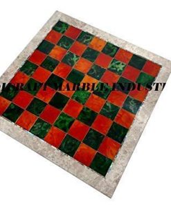 Gift Idea Red and Green Chess Board Classic Chess Pieces and Names