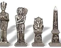 Large Egyptian Theme Metal Chess Set from Italfama – Unique Design 2