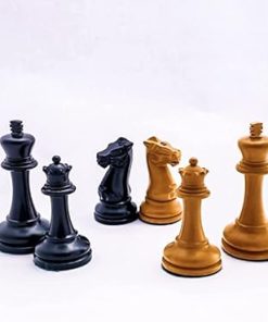 BC Best Chess Wooden Pieces 3.5 Inches King Ebonised Box Wood Set