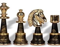 Classic Staunton Gold and Silver Chess Set by Italfama 68 Characters 2
