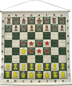 36 Inch Forest Green Chess Board for Demonstration and Display