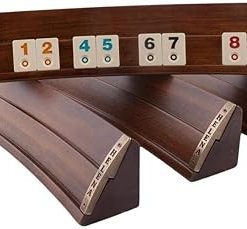 Wooden Oval Rummy Board Game Set for Family Fun Nights 2