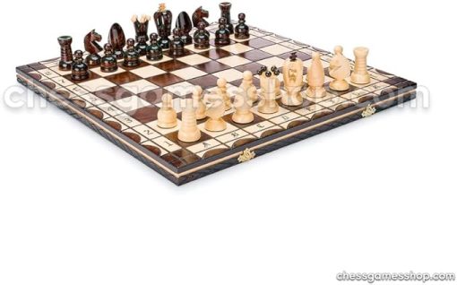 Muba Handcrafted Wooden Chess Set with Board Perfect Gift Idea 17 Inches