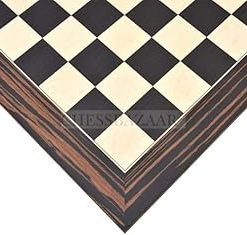 Spanish Wooden Deluxe Black and White Chess Board for Kids and Adults