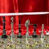 Antique Copper Pharaoh Chess Set with Handmade Wooden Board for Adults 3