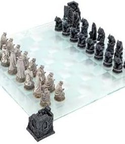 Vampire and Werewolf Chess Set by Nemesis Now 44cm Black