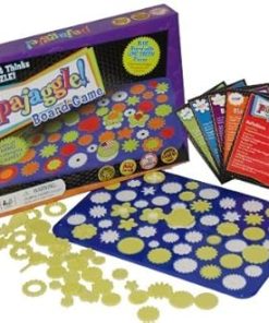 Pajaggle Blue Board Set with Lime Yellow Game Pieces for Fun Play