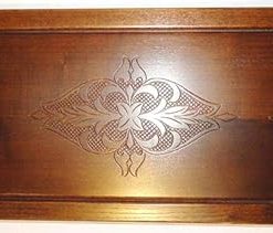 20 Inch Carved Wood Backgammon Board Game Set with Pieces and Dice 2