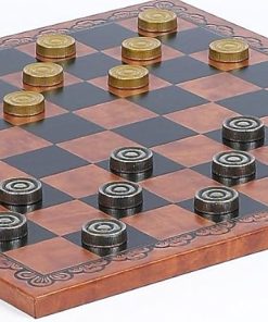 Bello Games Georgio Checkers Board and Bella Gina Checkers from Italy