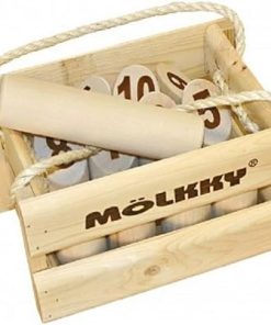 Molkky Wooden Pin Skittles Game for Outdoor Fun at Beach Park Picnic