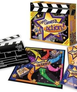 W12375B Script Books with Wooden Movie Director Clapboard Set