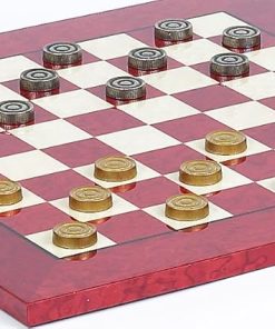 Bello Games Eleganza Checkers Board and Bella Gina Set from Italy
