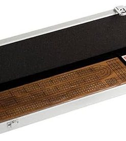 Walnut Cribbage Set with Aluminum Case – CHH 3 Track Cribbage Board