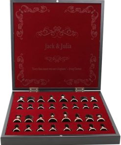 14 Inches Personalized Chess Set – Boxed Custom Chess Board and Metal Chess Figures Set – Gift Idea 2