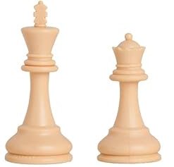 Reykjavik Plastic Chess Set Pieces Only 3.75 Inch King Red Natural 2