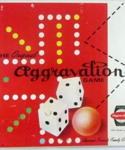Vintage Aggravation Board Game 1962 Brown Oxblood Marbles C0-5 No.13