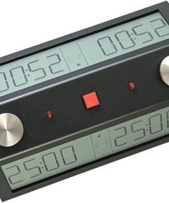 Professional Tournament TapNset Pro Chess Clock Black Metal Case 2