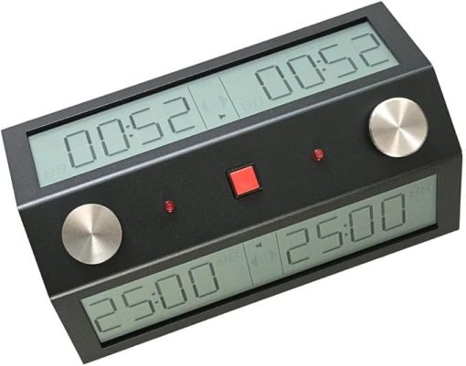 Professional Tournament TapNset Pro Chess Clock Black Metal Case - Image 2