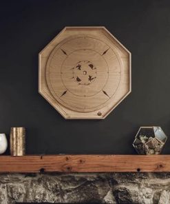 Crokinole Table Top Game with Storage and Hanging Area Moose Beaver Design