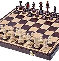 Elegant European Wood Chess Set with Insert Tray – Perfect Gift Idea