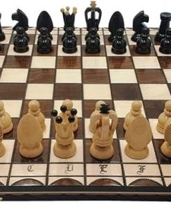 Muba Handcrafted Wooden Chess Set with Board Perfect Gift Idea 17 Inches 2