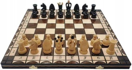 Muba Handcrafted Wooden Chess Set with Board Perfect Gift Idea 17 Inches - Image 2