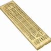 Natural Color Cribbage Board with Three Tracks for Family Fun