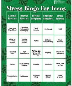 Stress Bingo for Teens: Fun Educational Game on Stress Relief Methods