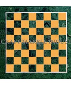 Green Chess Board 15 x 15 Inch, Marble Chess Board, Stone Chess Board Valentine’s Day Gift For Lover, Piece Of Conversation