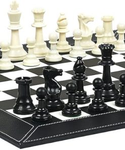 Hudson Street Double Weighted Plastic Chessmen with Extra Queens Set