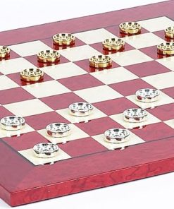 Eleganza Checkers Board and Bella Valentina Set from Italy at Bello Games