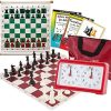Chess Club Starter Kit for 10 Members with Diamond Quartz Clocks Green 3
