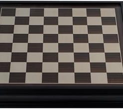 Black Stained Chess Board with Storage Drawers for Easy Organization 2