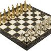 Metal Chess Set with Spanish Royal Guards Figures and Unique Wooden Board 3