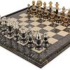 Caesar Metal Chess Set with Elm Burl Chess Board for Great Games 3