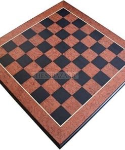 24 inch Spanish Veneer Chess Board Deluxe Wooden Portable Set with Edges 2