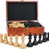 Royal Wooden Chess Pieces Set with Extra Queens in Box Dubrovnik 4